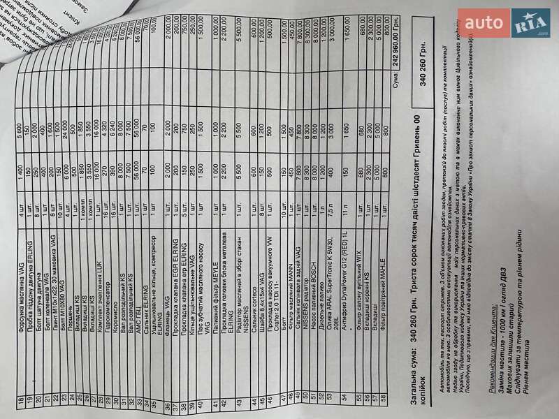 Грузовой фургон Volkswagen Crafter 2012 в Киеве