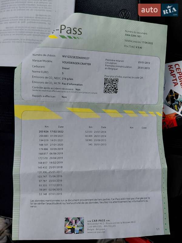 Минивэн Volkswagen Crafter 2012 в Кривом Роге