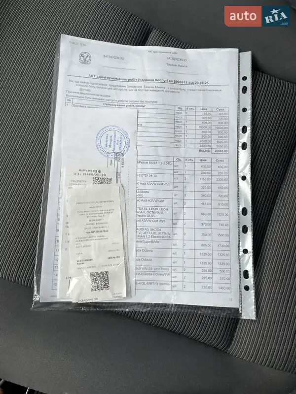 Хэтчбек Volkswagen Golf Plus 2005 в Хмельницком документ