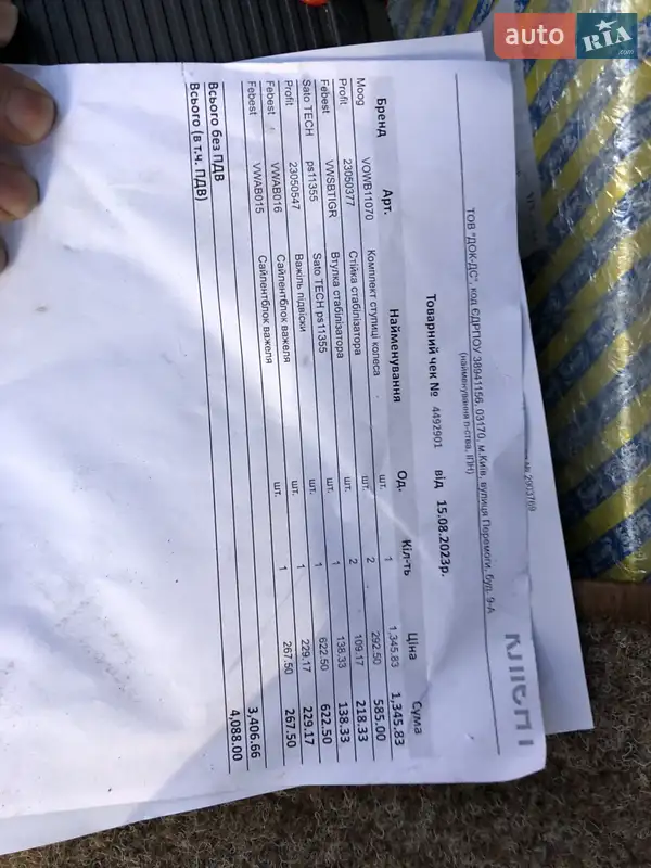 Хетчбек Volkswagen Golf 2004 в Черкасах документ