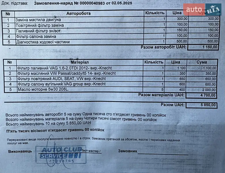 Универсал Volkswagen Golf 2014 в Черновцах документ