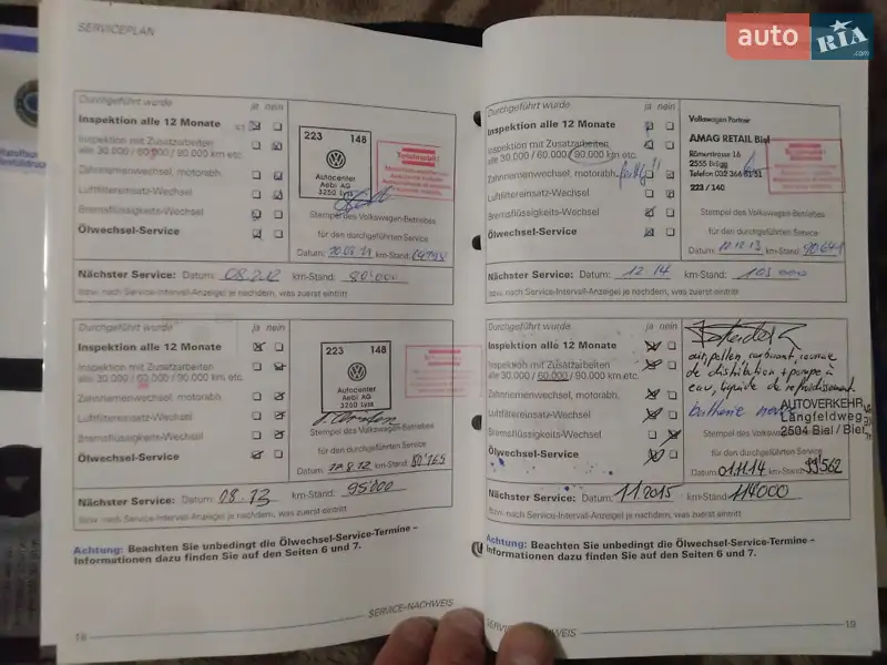 Хэтчбек Volkswagen Golf 2001 в Вараше документ