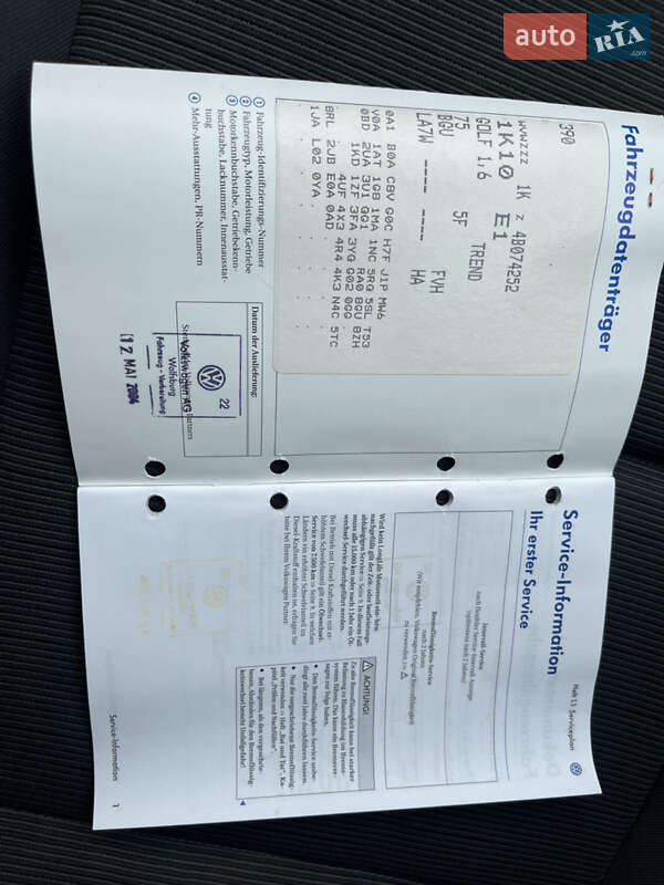 Хэтчбек Volkswagen Golf 2004 в Звягеле