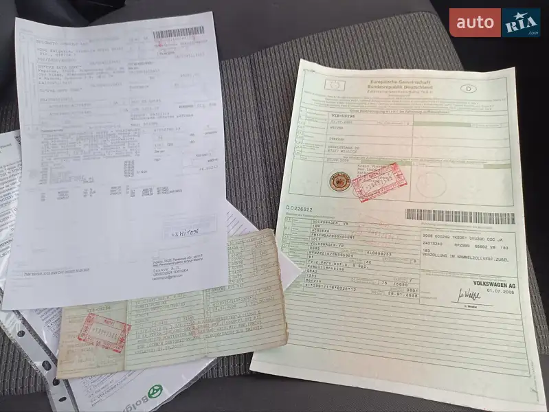 Универсал Volkswagen Golf 2008 в Дубно документ 2 фото Универсал Volkswagen Golf 2008 в Дубно документ