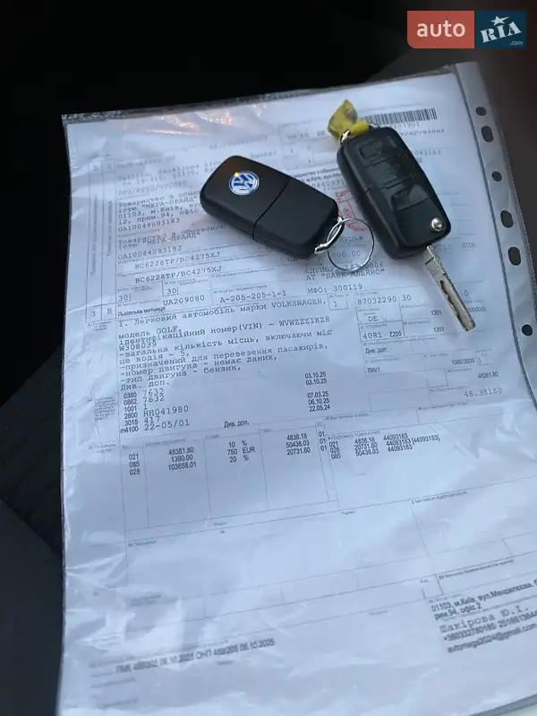 Хэтчбек Volkswagen Golf 2008 в Луцке документ 2 фото Хэтчбек Volkswagen Golf 2008 в Луцке документ