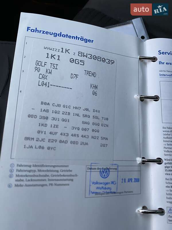 Хэтчбек Volkswagen Golf 2008 в Луцке фото 20 Хэтчбек Volkswagen Golf 2008 в Луцке