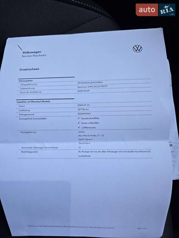 Хэтчбек Volkswagen Golf 2020 в Луцке фото 22 Хэтчбек Volkswagen Golf 2020 в Луцке