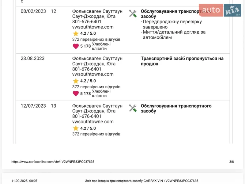 Внедорожник / Кроссовер Volkswagen ID.4 2023 в Черкассах документ