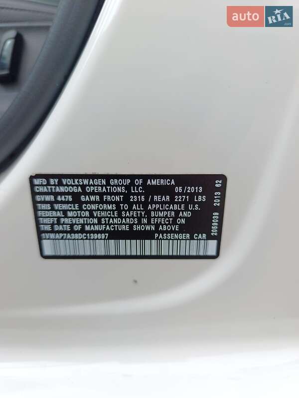 Седан Volkswagen Passat 2013 в Кременчуці