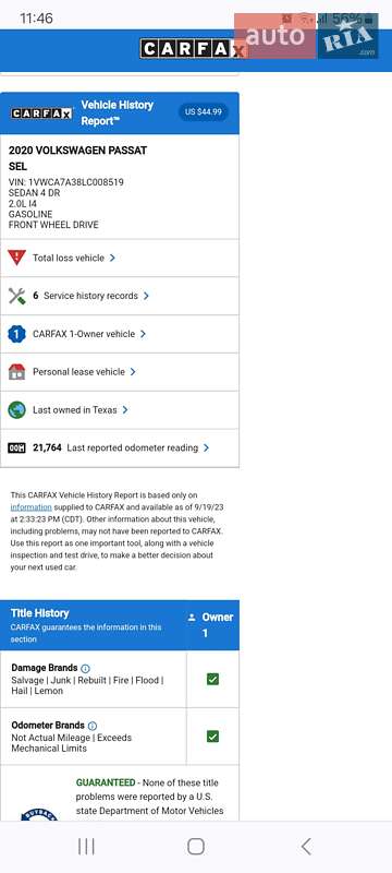 Седан Volkswagen Passat 2019 в Ивано-Франковске фото 16 Седан Volkswagen Passat 2019 в Ивано-Франковске
