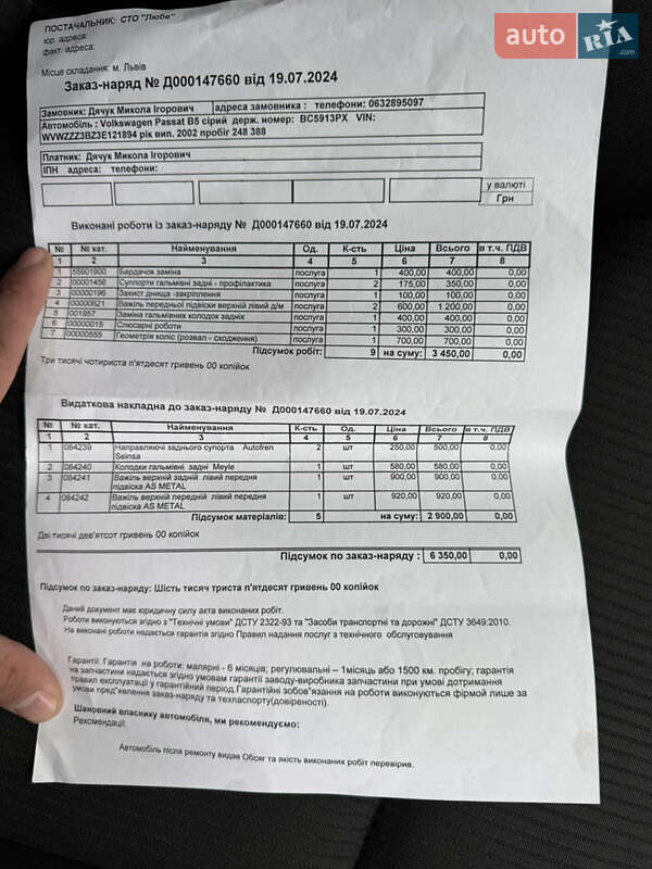 Универсал Volkswagen Passat 2002 в Звягеле фото 40 Универсал Volkswagen Passat 2002 в Звягеле