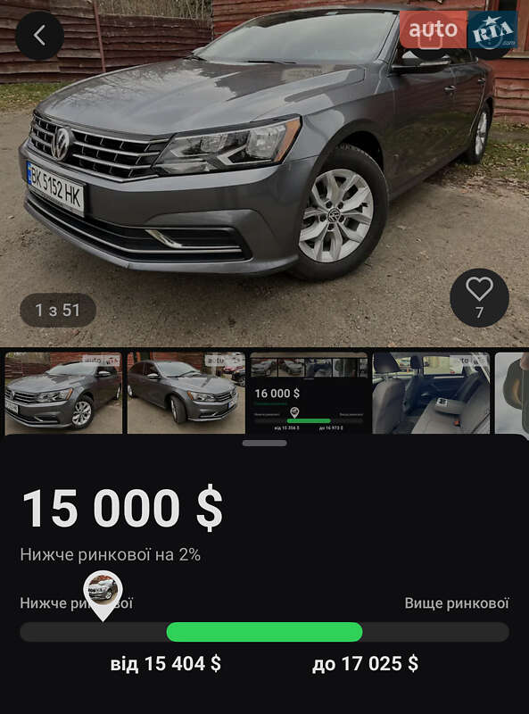 Седан Volkswagen Passat 2018 в Киеве