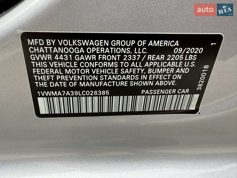 Седан Volkswagen Passat 2020 в Житомире фото 80 Седан Volkswagen Passat 2020 в Житомире