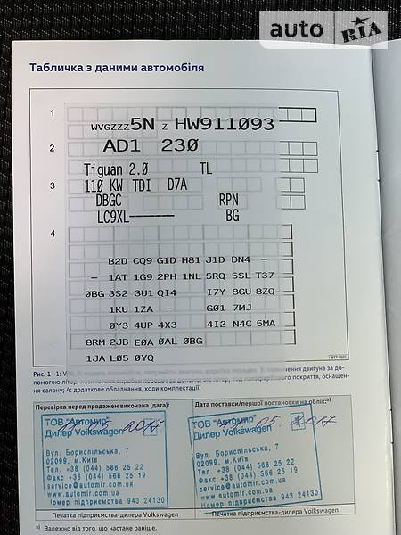 Позашляховик / Кросовер Volkswagen Tiguan 2017 в Києві