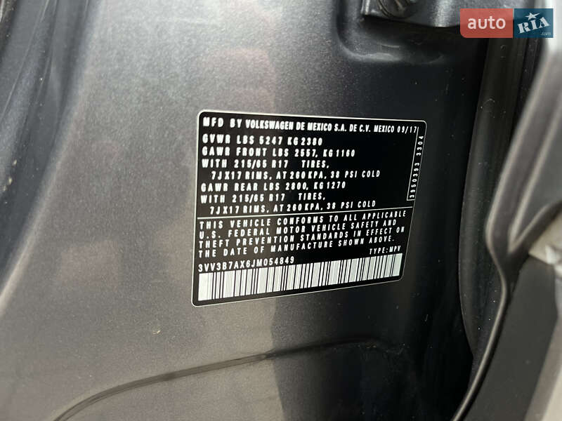 Внедорожник / Кроссовер Volkswagen Tiguan 2017 в Львове фото 26 Внедорожник / Кроссовер Volkswagen Tiguan 2017 в Львове