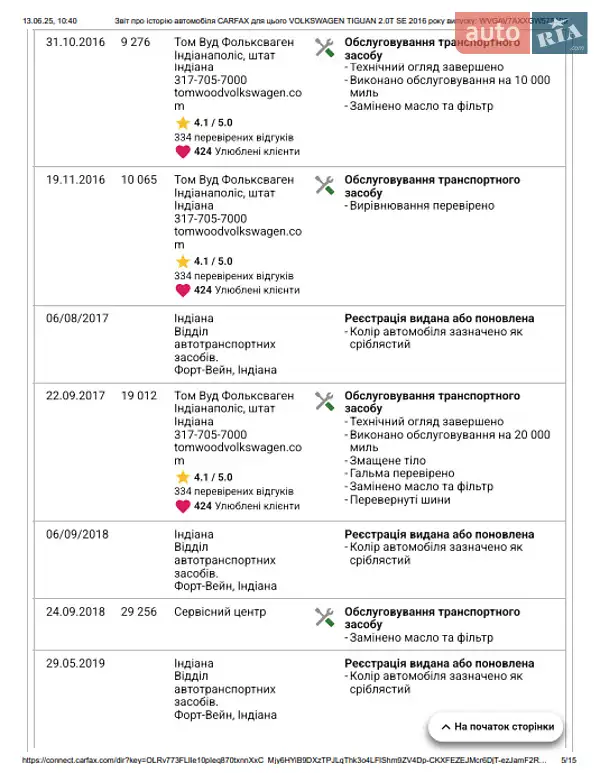 Внедорожник / Кроссовер Volkswagen Tiguan 2016 в Киеве документ