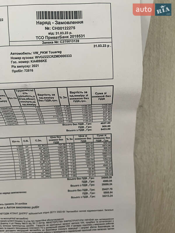 Внедорожник / Кроссовер Volkswagen Touareg 2020 в Харькове