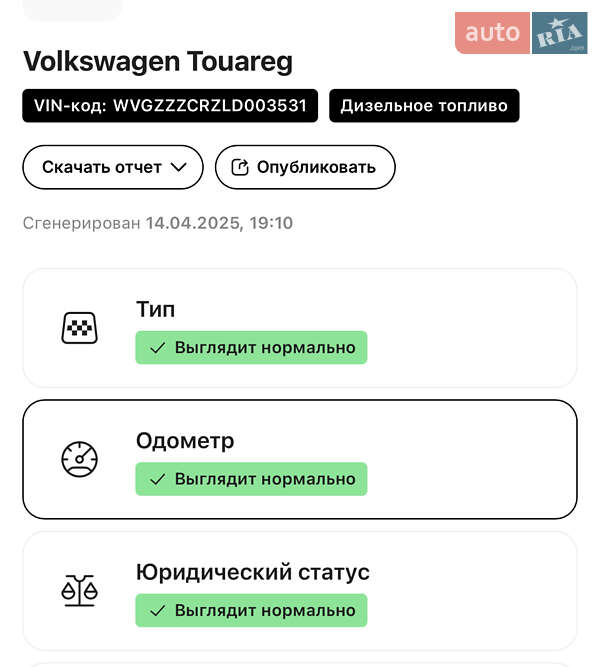 Внедорожник / Кроссовер Volkswagen Touareg 2020 в Ровно