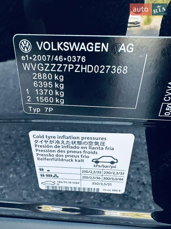 Внедорожник / Кроссовер Volkswagen Touareg 2017 в Мукачево