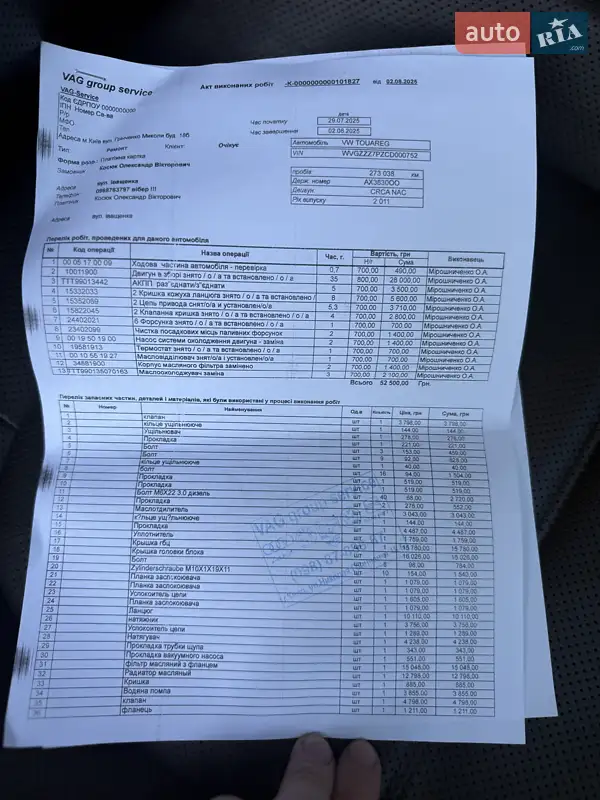 Внедорожник / Кроссовер Volkswagen Touareg 2012 в Харькове документ 3 фото Внедорожник / Кроссовер Volkswagen Touareg 2012 в Харькове документ