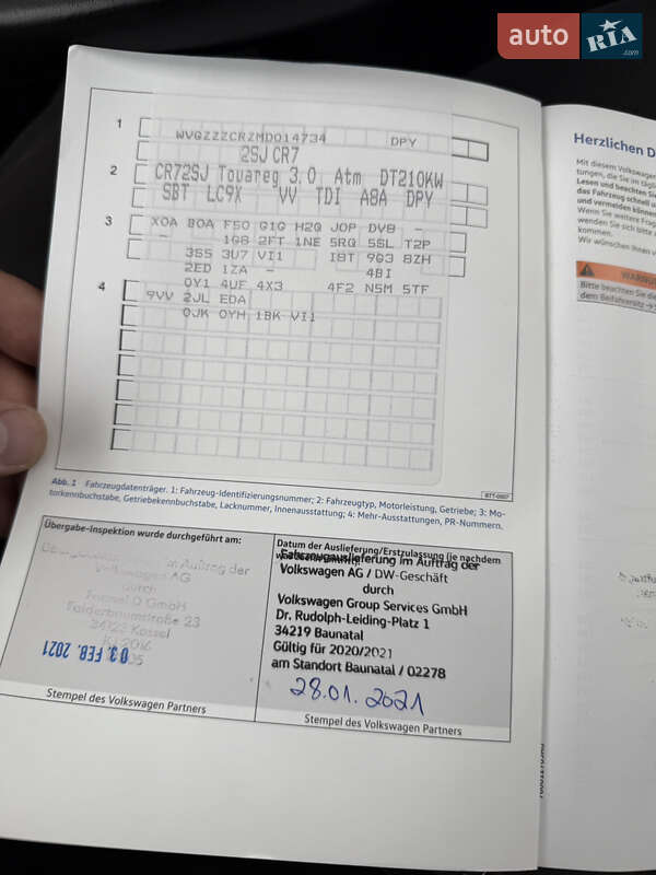 Внедорожник / Кроссовер Volkswagen Touareg 2021 в Ровно