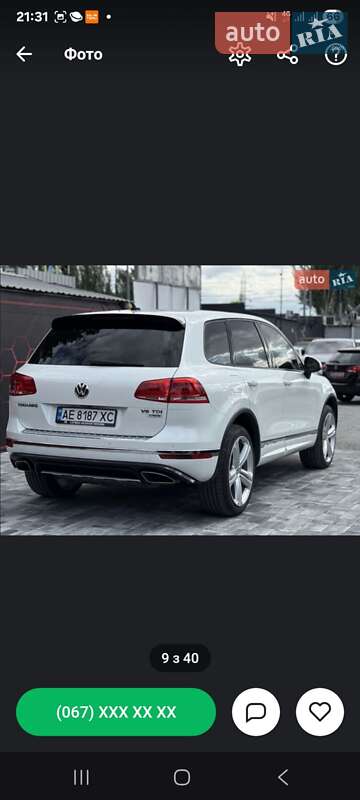 Внедорожник / Кроссовер Volkswagen Touareg 2015 в Днепре
