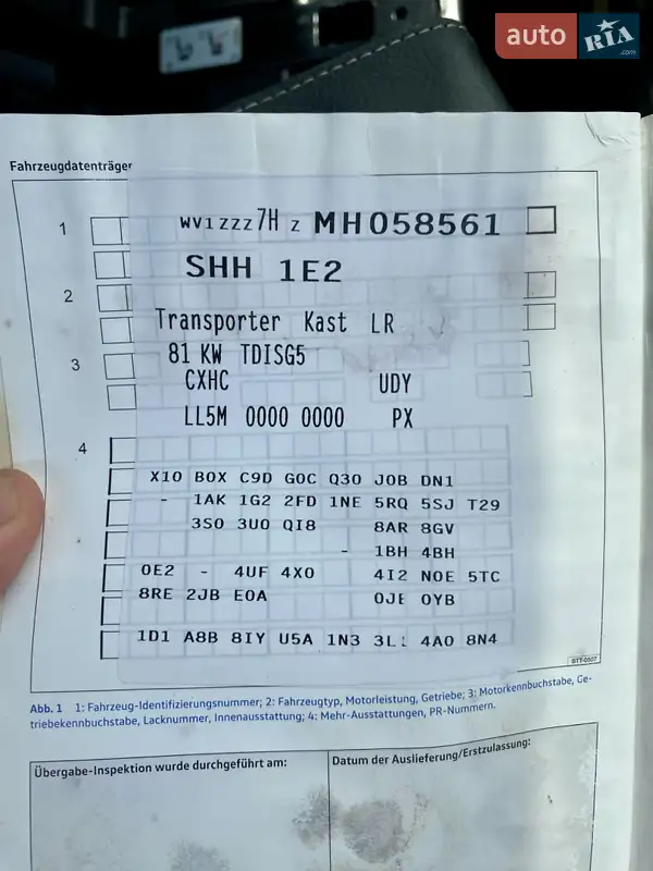 Вантажний фургон Volkswagen Transporter 2021 в Києві документ 3 фото Вантажний фургон Volkswagen Transporter 2021 в Києві документ