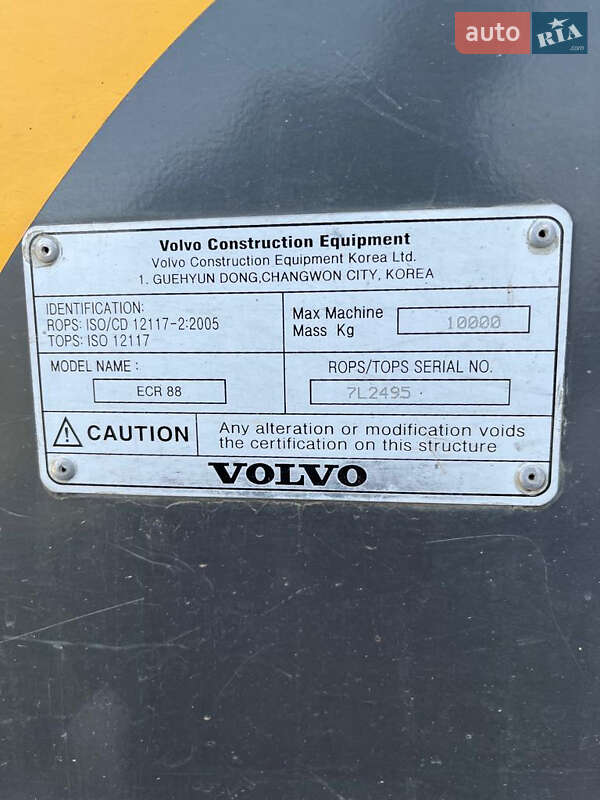 Миниэкскаватор Volvo ECR 88D 2008 в Черновцах