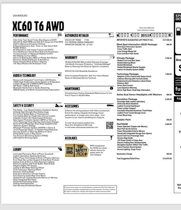 Внедорожник / Кроссовер Volvo XC60 2014 в Киеве