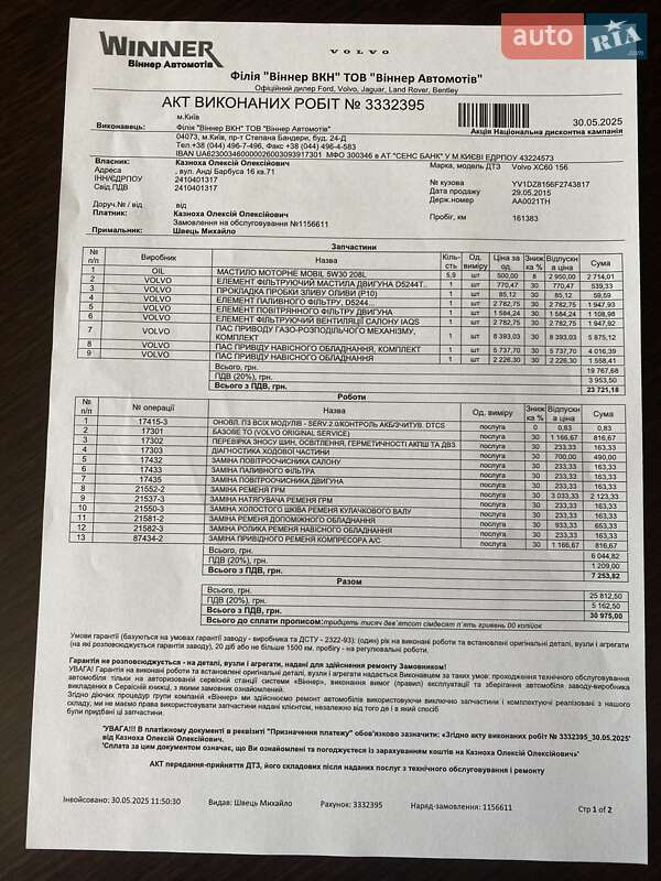 Внедорожник / Кроссовер Volvo XC60 2015 в Киеве