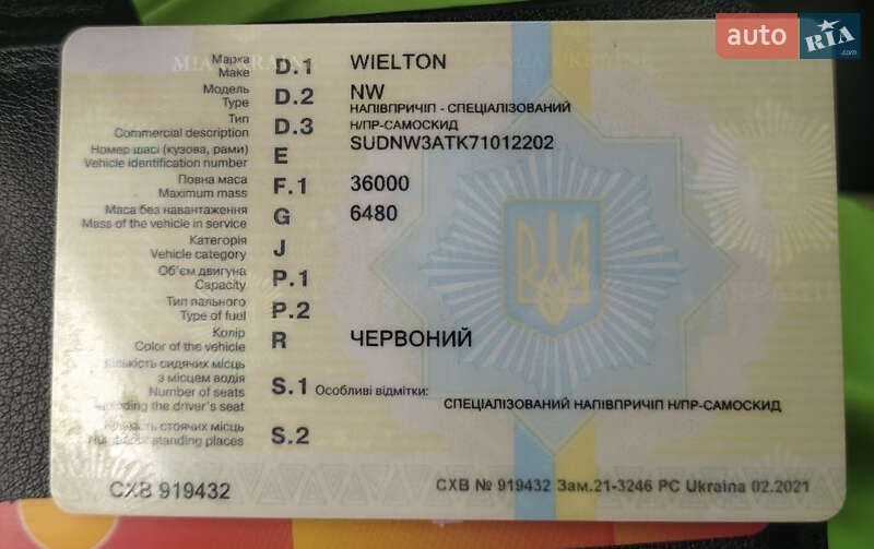 Самоскид напівпричіп Wielton NW 2007 в Вузловому