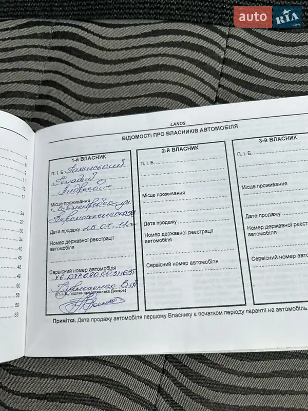 Седан ЗАЗ Lanos 2012 в Запорожье документ