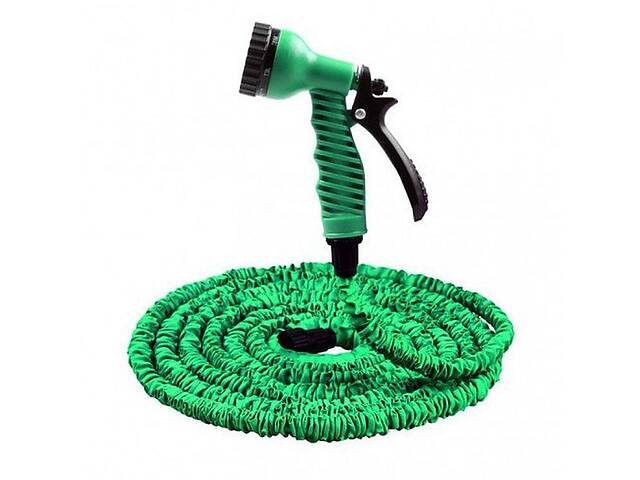 Садовый шланг для полива Xhose 30 м с распылителем green