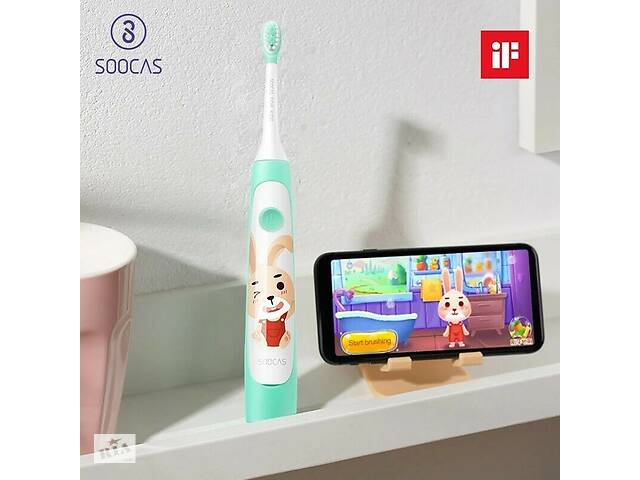 Електрична зубна дитяча щітка звукова Xiaomi SOOCAS C1 электрическая детская зубная щетка звуковая
