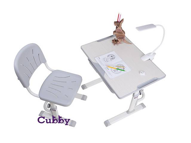 Растущая детская парта со стульчиком Cubby Lupin 4 цвета. Лампа в подарок. Доставка 0