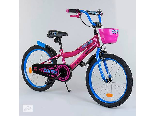 Велосипед 20" дюймов 2-х колёсный R - 20498 "CORSO", новый ручной тормоз, звоночек, корзинка- объявление о продаже в Дубно Велосипед 20" дюймов 2-х колёсный R - 20498 "CORSO", новый ручной тормоз, звоночек, корзинка- объявление о продаже в Дубно