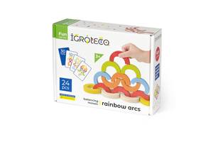 Деревянная развивающая игра"Радужные дуги" Igroteco 900507 мозаика-балансир