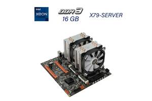 Комплект: материнская плата X79-SERVER / 2x (ДВА) Intel Xeon E5-2690 v2 (20 (40) ядер по 3.0 - 3.6 GHz) / 16 GB DDR3...