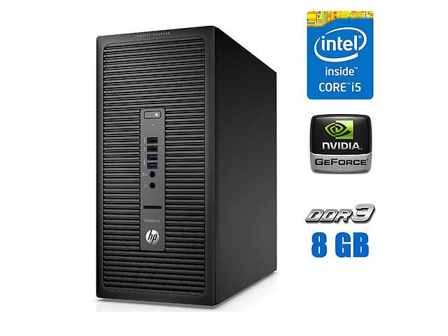 Компьютер HP EliteDesk 280 G1 Tower / Intel Core i5-4570 (4 ядра по 3.2 - 3.6 GHz) / 8 GB DDR3 / 240 GB SSD NEW / nVi...