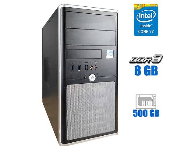 Компьютер Tico Asus H97M-PLUS Tower / Intel Core i7-4770 (4 (8) ядра по 3.4 - 3.9 GHz) / 8 GB DDR3 / 500 GB HDD / Int...
