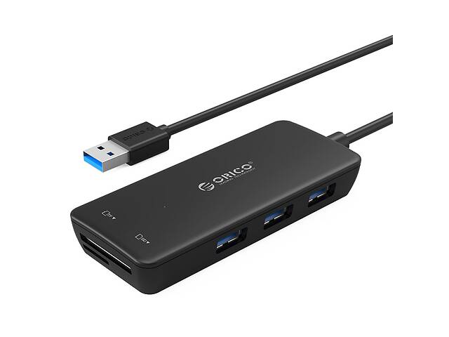 USB-хаб ORICO USB 3.0 3 порта, SD, MicroSD (H3TS-U3-V1-BK-BP)