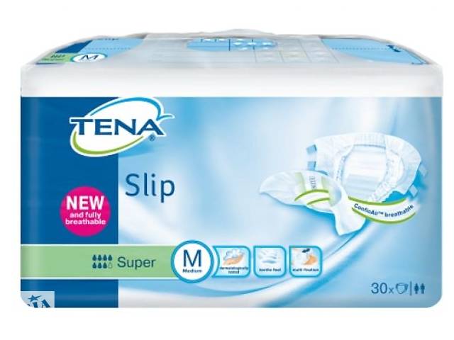 Подгузники для взрослых TENA Slip Medium (средний размер) 30шт.