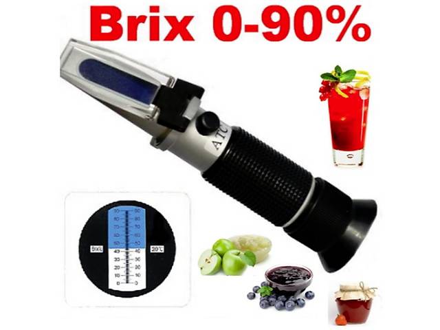 Рефрактометр для измерения сахара в сиропах 0-90% Brix АТС тестер измеритель сахаристости