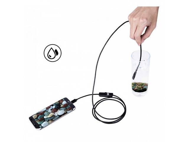 Камера эндоскоп с кабелем на 2 метра 7 мм USB/micro USB с подсветкой