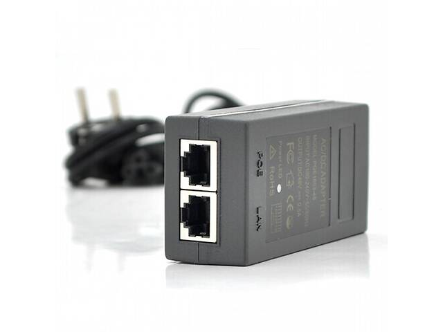 POE инжектор Merlion 24V 1A с портами Ethernet с + кабель питания