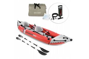 Байдарка Excursion Pro K2 з веслами та насосом INTEX 68309