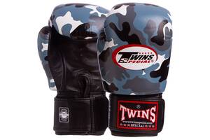Перчатки боксерские кожаные TWINS FBGVL3-ARMY 12 унций Серый