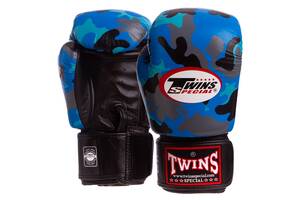 Перчатки боксерские кожаные TWINS FBGVL3-ARMY 12 унций Синий
