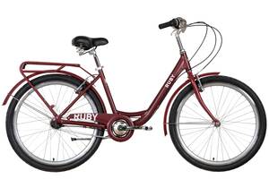 Велосипед 26" Dorozhnik RUBY PH 2022 (темно-красный (м))