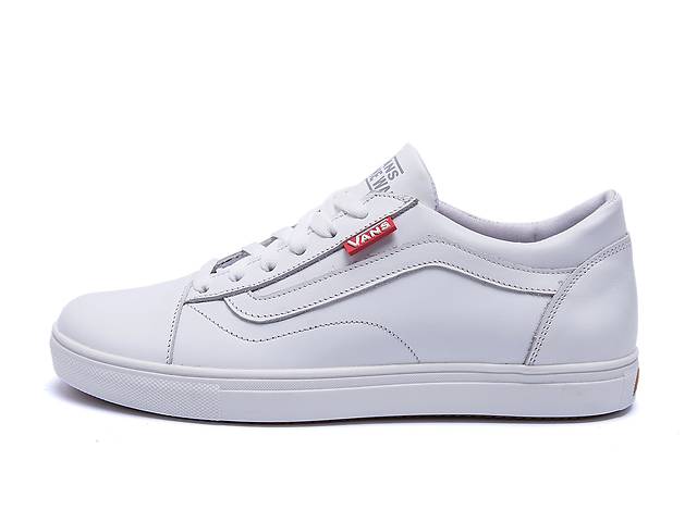 Мужские кожаные кеды Vans Clasic White (реплика)